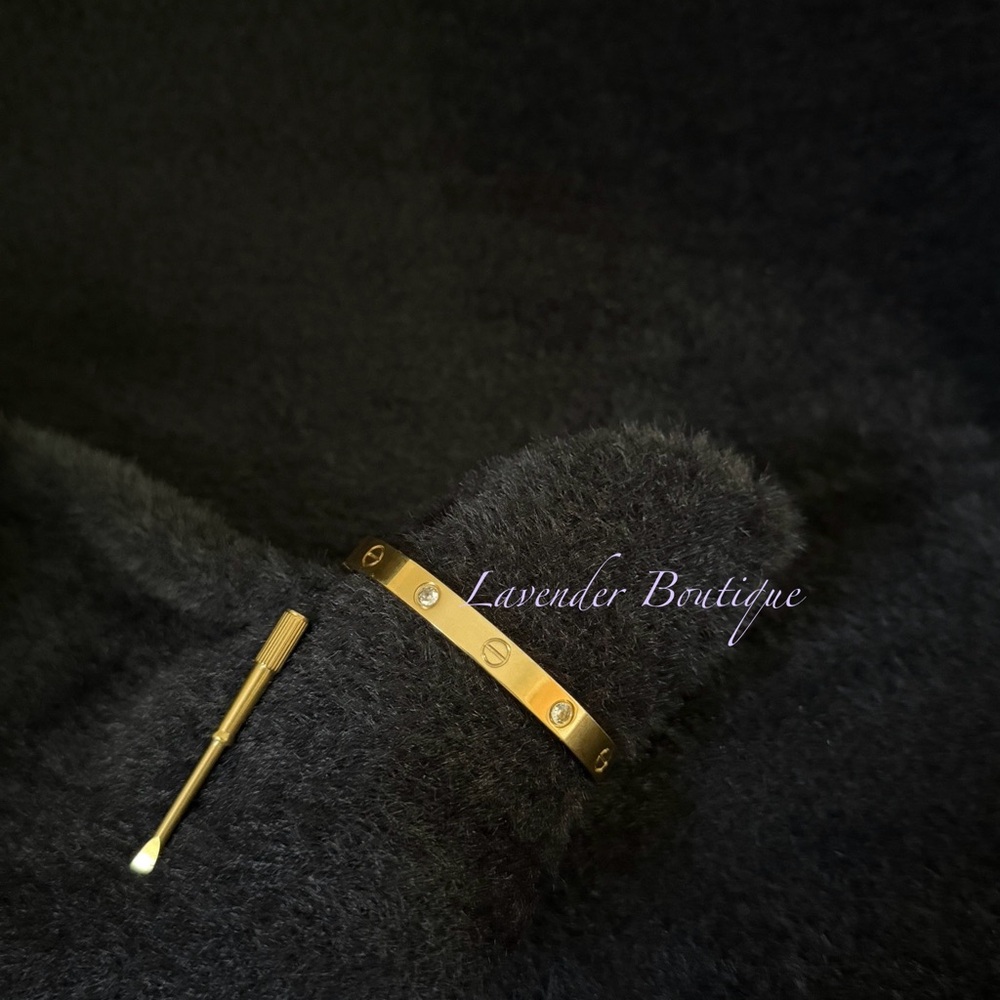 New Gold Plated Stainless Steel Screwdriver Love & Nail Un Clue Bangle Bracelet - Picture 9 of 9